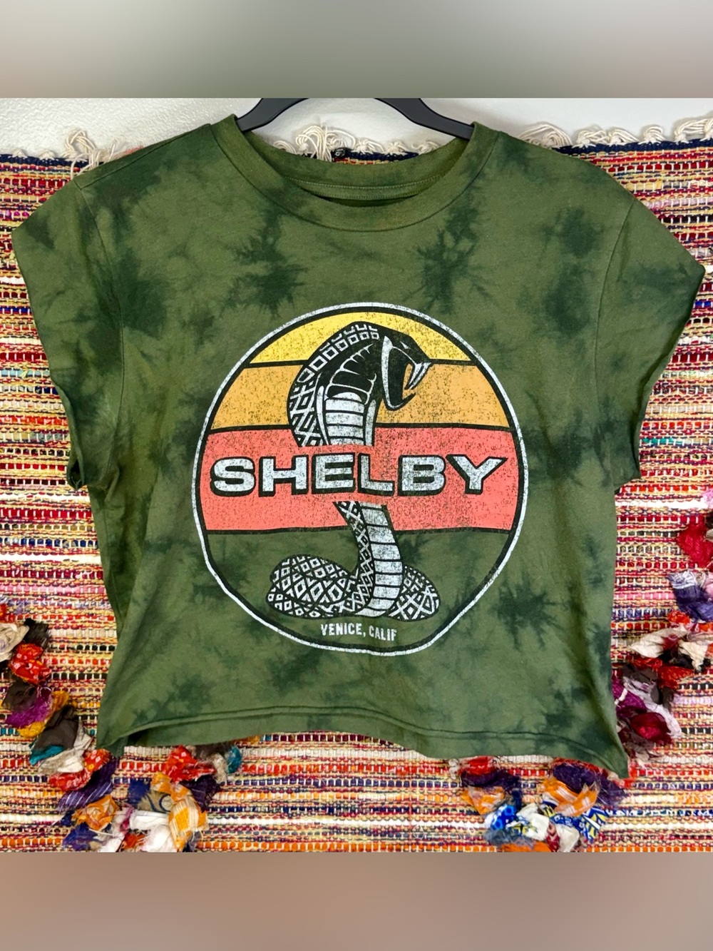 Officially Licensed Shelby Cobra Graphic Tee Crop Top sz Small